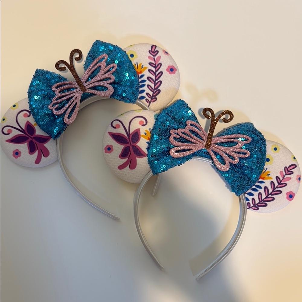 Blue and Pink Butterfly Hair Accessories